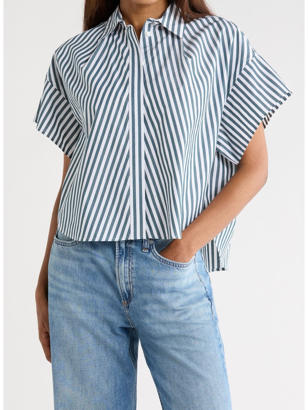 rag & bone - Maura Stripe Cotton Poplin Button-Up Shirt